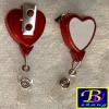 BSR-012 : Heart-Shped Badge Reel w/ Swivel Belt Clip