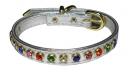 Multicolor Rhinestone Leather Collar *CC-11009-XS*