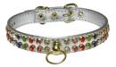 Multicolor Rhinestone Leather Collar *CC-14009*