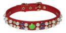 Pearl+Colored Rhinestone Leather Collar *PCA-14102*