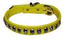 Colored Rhinestone Leather Collar *CA-11004-XS*